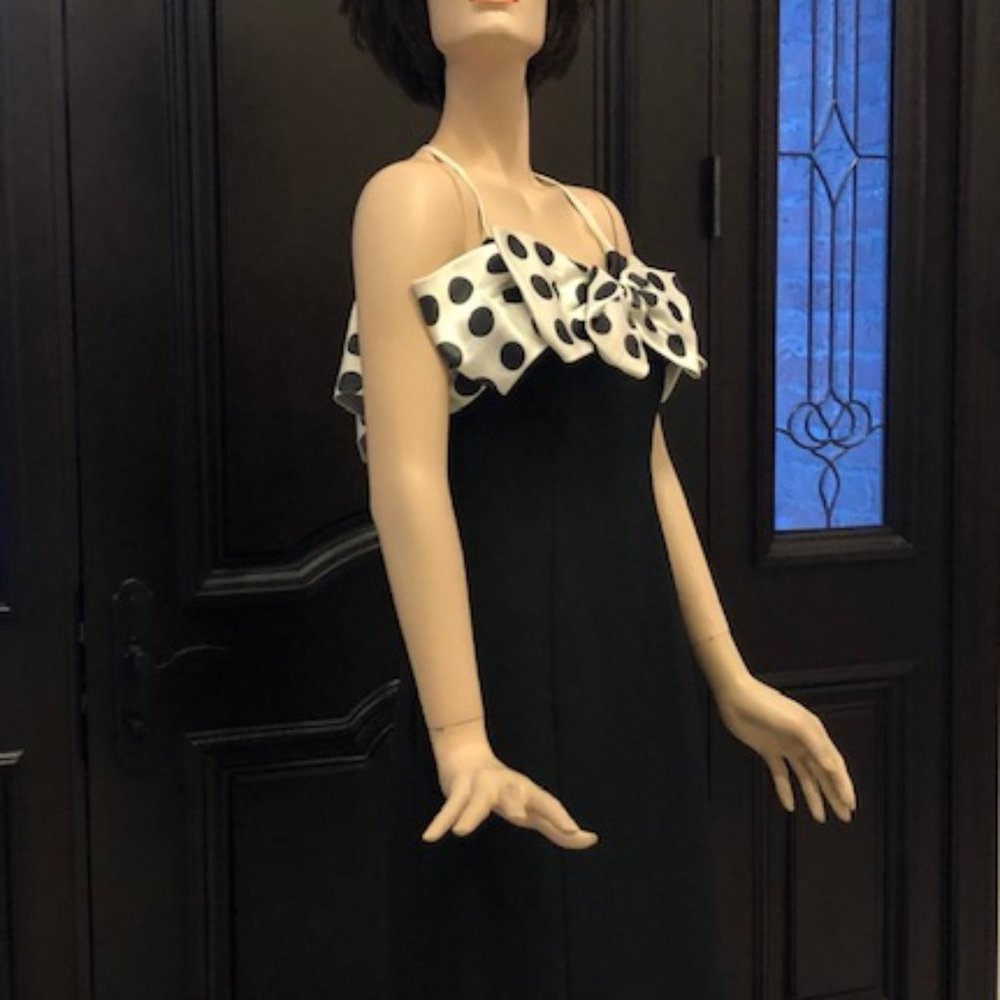 Black & White Polka Dot Cocktail Dress
